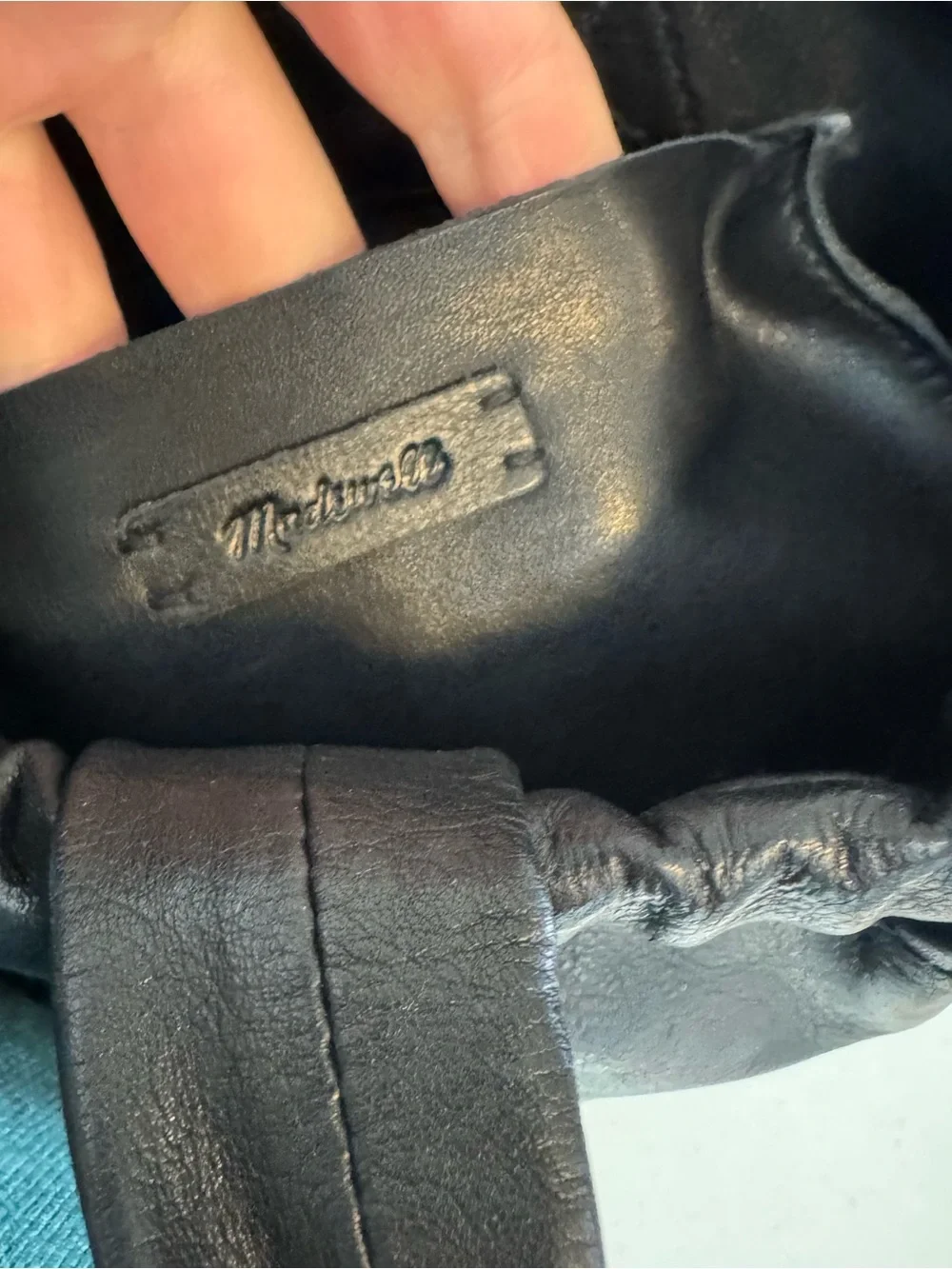 Madewell the piazza crossbody in black leather NO STRAP‎